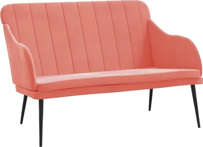 Zdjęcie produktu dla vidaXL Ławka różowa 110x76x80 cm aksamitna