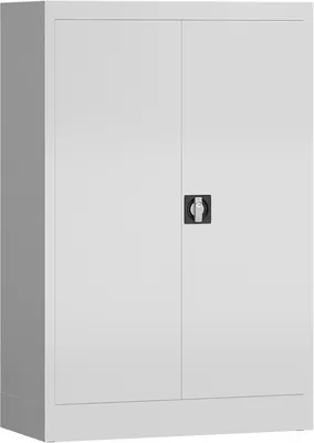 Produktbild von Metallschrank abschließbar Flügeltürenschrank Aktenschrank 120x92x42cm  weiß X-530327
