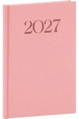 Obrázok produktu pre NOTIQUE Týždenný diář Biella 2027, ružová farba, 15 x 21 cm