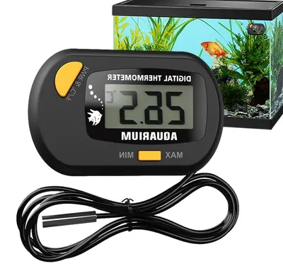 Productafbeelding van Digitale Waterthermometer - Aquarium Thermometer - Temperatuur Monitoren - Groot Display - 5.8 x 3.6 cm - Wit