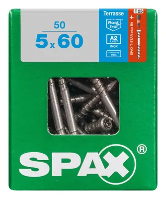 Produktbild von Spax Terrassenschrauben 5.0 x 60 mm TX 25 - 50 Stk.