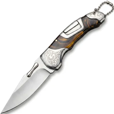 Image de Couteau Pliant Outdoor CO-40405 - Élégant et Pratique Noir/Marron KP40405