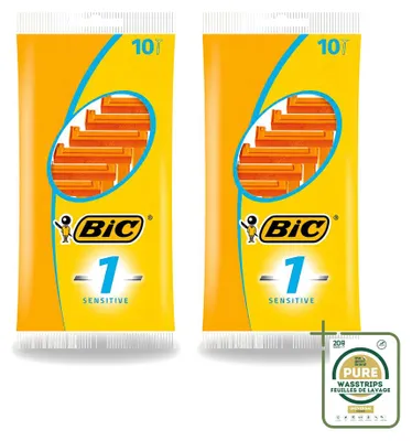 Imagen del producto de 2 afeitadoras desechables Bic 1 Sensitive para piel sensible - Paquete de suministro - 2 unidades
