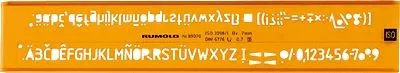 Produktbild von Schriftschablone 3,5mm orange/transparent