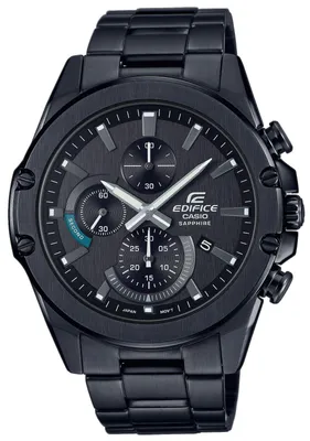 Productafbeelding van CASIO HerenhorlogeEFR-S567DC-1AVUEF, roestvrij staal, PVD zwart, chronograaf, datum, saffierglas, Edifice-collectie