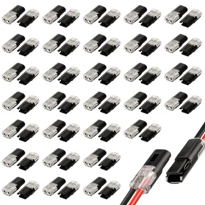 2-polige Kabelverbinder 60 Stück, 12V, für 18-22 AWG Kabel