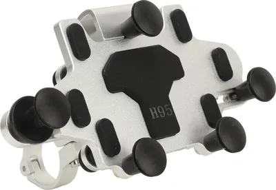 Image de Support pour téléphone portable pour moto, réglable à 540 degrés, alliage d'aluminium, guidon, support pour téléphone portable pour vélo, blanc
