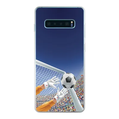 Produktbild von MuchoWow® Handyhülle Schutzhülle Hülle für Samsung Galaxy S10 Lite Eine Illustration eines Torwarts, der den Fußball stoppt - Junge - Mädchen - Kind Silikon Softcase Handy Hülle - Schutz