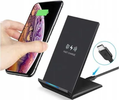 Produktbild von Induktionsladegerät Kabellos Fast Charge 15W Usb-C bis Apple Samsung