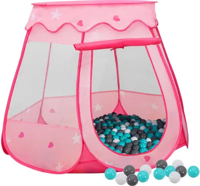Obrázok produktu pre Detský stan na hranie s 250 loptičkami ružový 102x102x82 cm