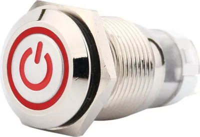 Obrázek produktu pro BI POWER ODOLNÉ TLAČÍTKO 16 mm ČERVENÉ