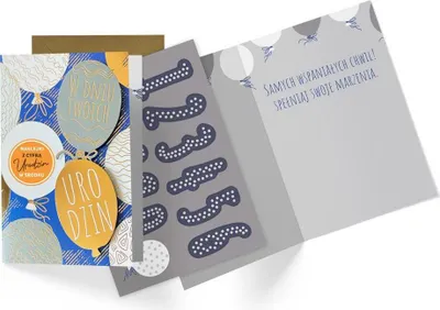 Imagen del producto de Kukartka - Tarjeta de Cumpleaños B6 con Números Intercambiables - Tarjeta de felicitación personalizada