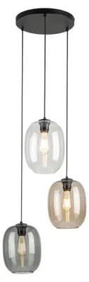 Obrázek produktu pro TK Lighting Černý závěsný lustr Elio pro žárovku 3x E27 TK5973