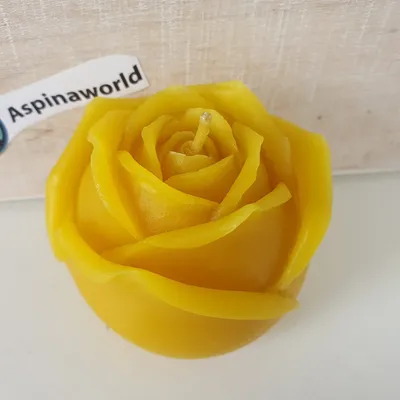 Produktbild von Bienenwachskerze Rosen Kerze 6 cm