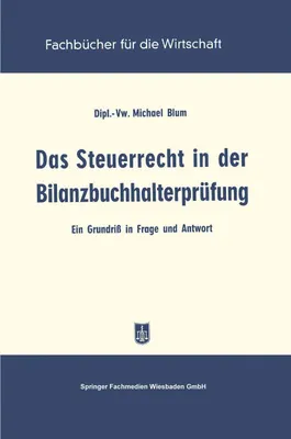 Produktbild von Das Steuerrecht in der Bilanzbuchhalterprüfung