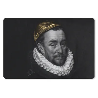 Produktbild von MuchoWow® Mauspad Mousepad Wilhelm von Oranien - Adriaen Thomasz - Schwarz - Weiß 27x18 cm - Mousepads - Maus Mat - Pad - Mausunterlage - Büroartikel - Desk Matten