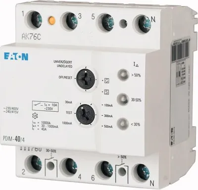 Produktbild von FI-Schutzschalter, 40A, 4p, 0mA, AC-Char 111760 EATON