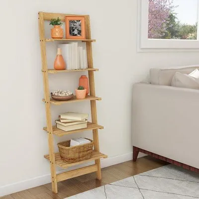 Immagine prodotto di Libreria con cassetti - Mensola decorativa - Per esporre i libri - Design leggero - Altezza 127 cm - Legno di rovere