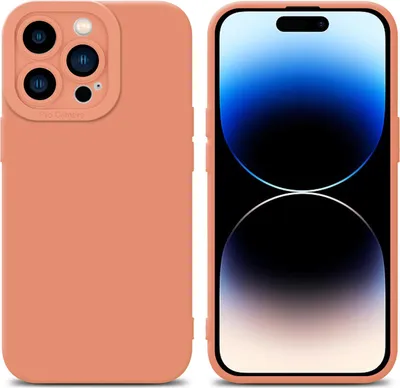 Produktbild von Cadorabo Hülle für Apple iPhone 14 PRO MAX Schutz Hülle in Orange TPU Silikon Etui Case Handyhülle