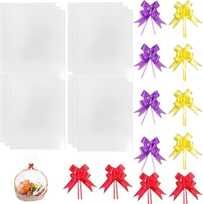 Produktbild von Geschenkfolie 50x60 cm, 12 Stück, transparent, für Geschenke