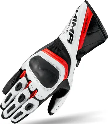 Produktbild von SHIMA Miura perforierte Damen Motorrad Handschuhe, schwarz/weiß/rot, L