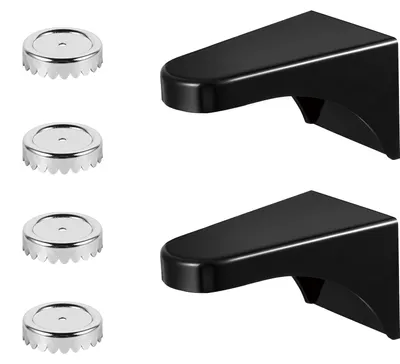 Image de 2 supports muraux magnétiques pour savon, sans perçage, de couleur noire