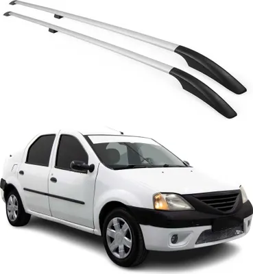 Image de Barres de toit longitudinales pour Dacia Logan 2006-2013 Aluminium Gris