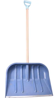Produktbild von Aqbau® Schneeräumer Schneeschieber Schneeschaufel Metallbeschlag 49 x 39 cm mit steil