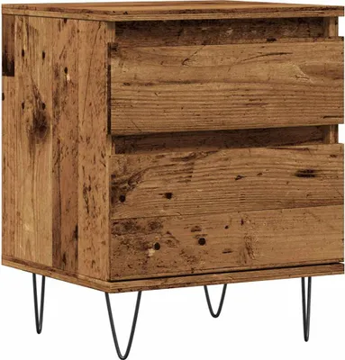 Obrázek produktu pro vidaXL Noční stolek vzhled starého dřeva 40x35x50 cm materiál na bázi dřeva