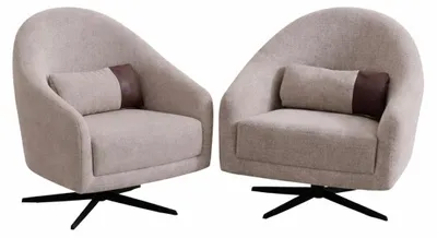 Produktbild von Wohnzimmer Set Moderner Stil Beige Farbe Weicher Sessel Holzrahmen