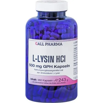 Immagine prodotto di L-Lisina 500 mg Gph Capsule 360 Capsule