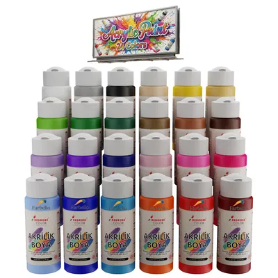 Produktbild von Farbello Acrylfarben Set 24x60 ml – hochpigmentierte wasserfeste Künstlerfarben für Leinwand, Holz, Stein & Papier (24 Farben)
