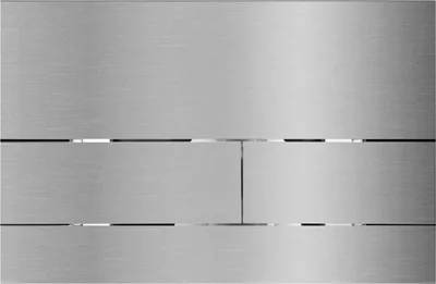 Produktbild von Balneo Betätigungsplatte FLO Edelstahl Zwei-Tasten-Spülplatte silber