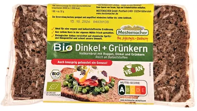 Produktbild von Mestemacher Vollkornbrot Dinkel & Grünkern 500g -