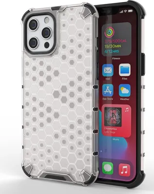 Produktbild von Mobigear Honeycomb iPhone 13 Hülle Hardcase Backcover Stoßfest - Weiß