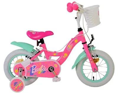 Immagine prodotto di Bicicletta per bambini Barbie - Ragazza - 12 pollici - Rosa - Due freni a mano
