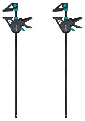 Produktbild von wolfcraft 2 Einhandzwingen PRO MAX - 250 kg Spannkraft - 700 mm Spannweite