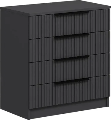 Produktbild von Kommode Theemin, Mehrzweckkommode, Schlafzimmerkommode, Schrank mit Schubladen, 72x42 h77 cm, Anthrazit