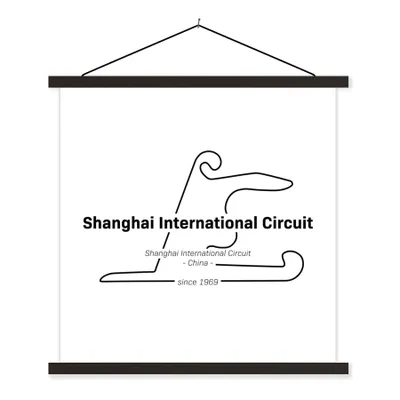 Produktbild von MuchoWow® Textilposter China - Rennstrecke - F1 60x60 cm mit schwarzem Rahmen - Posteraufhänger