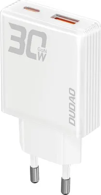 Obrázok produktu pre GaN Dudao A30EU 30W sieťová nabíjačka USB-A / USB-C - biela