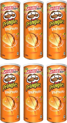 Produktbild von Pringles Paprika Crisps 165 gr. - [Pack 6]