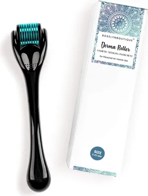 Produktbild von Derma Roller Bartwuchs-Set für Gesichtshaut, Haare, Bart, 540 Titan-Mikronadeln, 0,25 mm, kosmetisches Schönheitsinstrumenten-Set