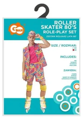 Obrázok produktu pre Kostým pre dospelých, "Rolkarz z 80. rokov", veľkosť 56 - Godan