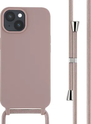 Produktbild von imoshion SilikonHülle mit Band iPhone 15 - Sand Pink
