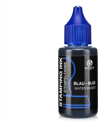 Immagine prodotto di Inchiostro per tamponi e timbri autoinchiostranti senza olio, blu 30 ml
