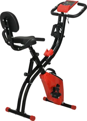 Zdjęcie produktu dla Rower Treningowy 2 W 1 Trenażer Domowy Z Wyświetlaczem Lcd, Składanym Kółkiem Do Ćwiczeń Z 8-Stopniową Regulacją Oporu Magnetycznego I 1 Parą Lin Napinających 107X52X110 Cm