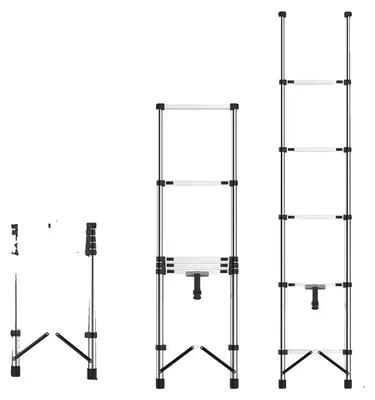 Immagine prodotto di Scala multifunzione, telescopica, pieghevole, con piedini antiscivolo, 2,3 metri