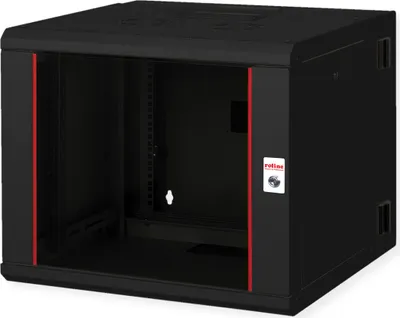 Produktbild von ROLINE 19-Zoll Wandgehäuse Pro 9 HE, 600x600 BxT zweiteilig schwenkbar schwarz