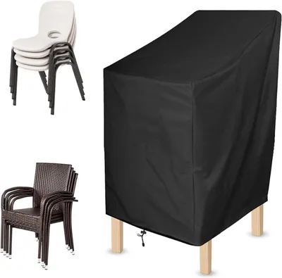 Zdjęcie produktu dla Osłona ochronna do składanych krzeseł ogrodowych, wykonana z tkaniny Oxford 210D, o wymiarach 72x72x120 cm, wodoodporna, przeznaczona do użytku w ogrodzie