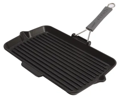 Produktbild von Staub Grillpfanne induktion rechteckig 34x21cm schwarz